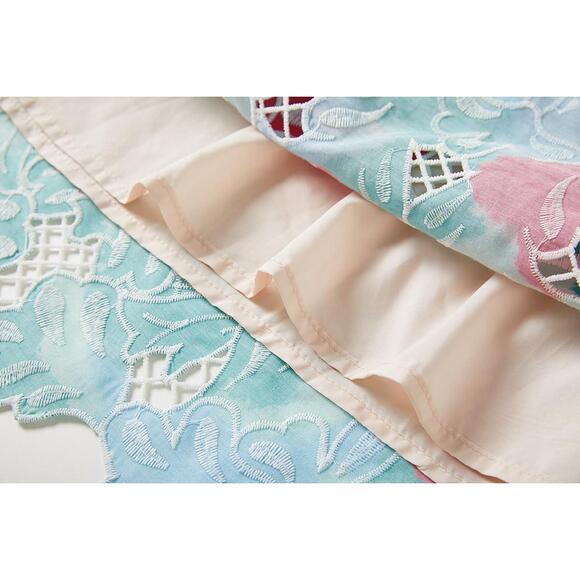 L/XLSunfere ..French Embroidery Cut-Out Print one-Shoulder, one-Waist Dress - Picture 4 of 5